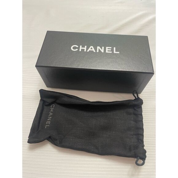 Chanel Eyeglass Empty Box Bag Cloth Black Gift Storage - Picture 1 of 5